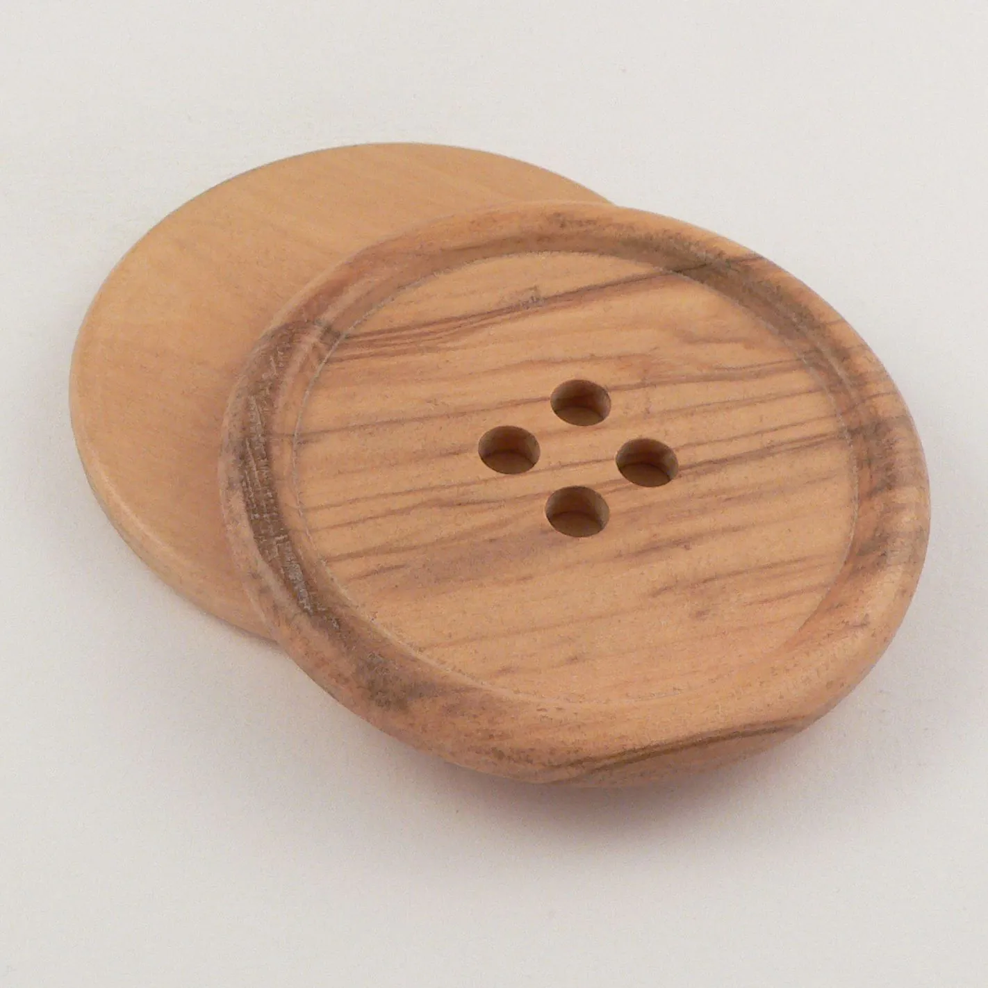 80mm Huge Wood 4 Hole Button Totally Buttons