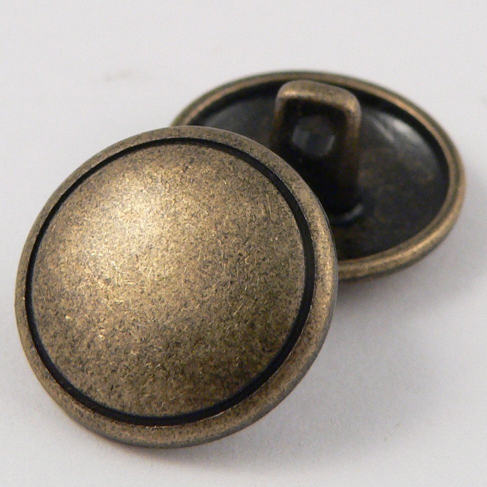 15mm Brass Metal Shank Button - Totally Buttons