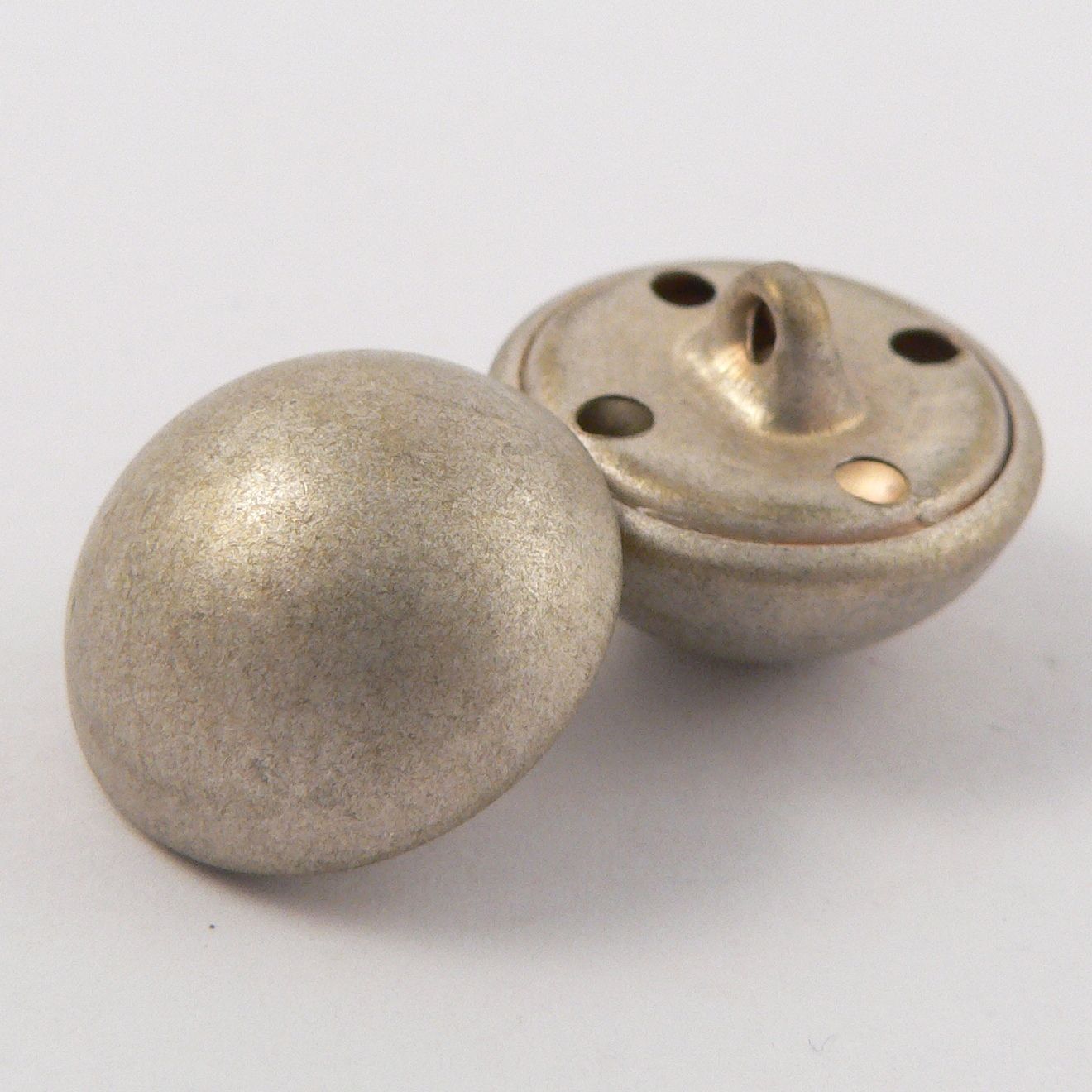 18mm Pale Gold Domed Metal Shank Button - Totally Buttons