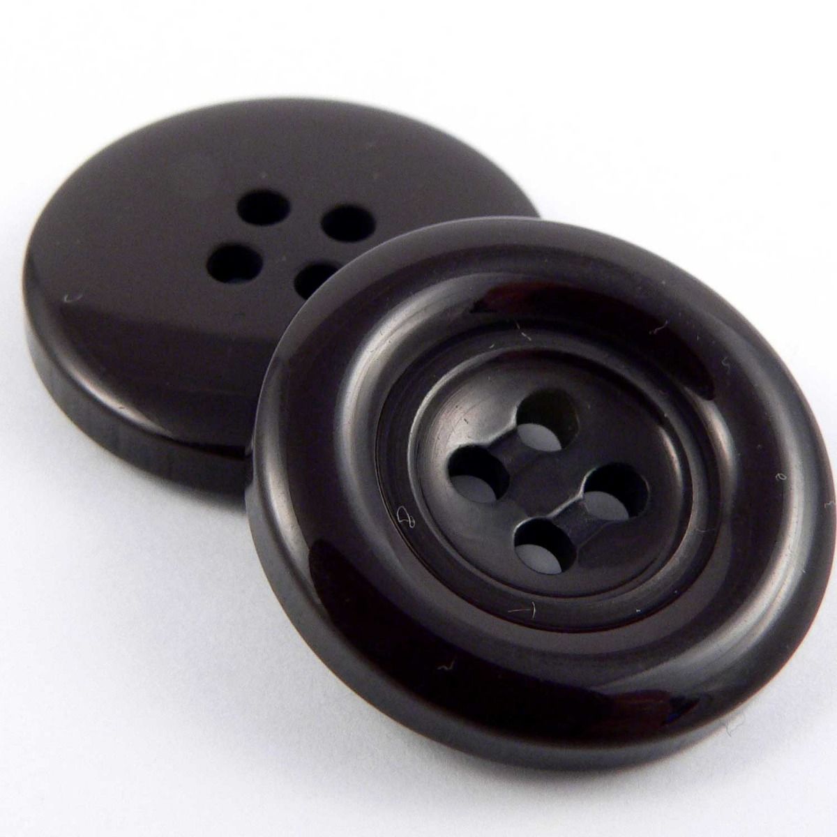 Sewing buttons 30mm 48pcs round black Stereo Plum flower