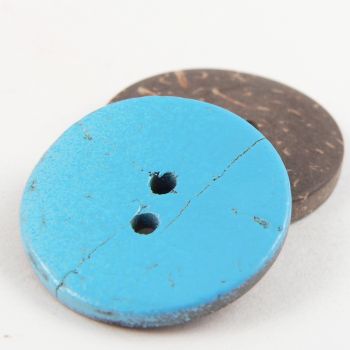 15mm Turquoise Coconut 2 Hole Button