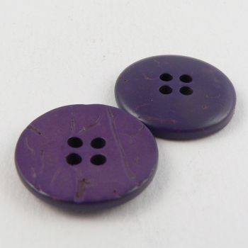 20mm Round Purple Coconut 4 Hole Button