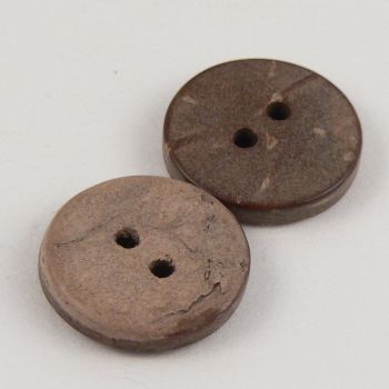 8mm  Coconut Round 2 Hole Button