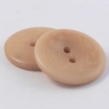 15mm Natural Brown Corozo 2 Hole Button
