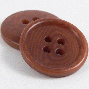15mm Tan Corozo Rimmed 4 Hole Button