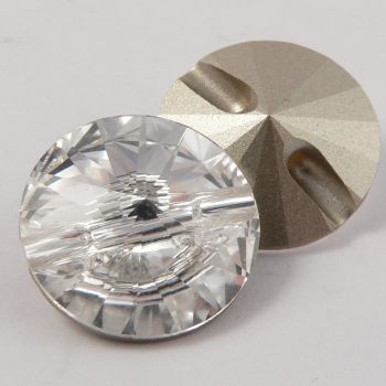 16mm Swarovski Austrian Crystal Clear Shank Button