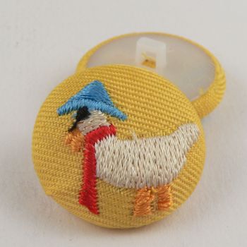 25mm Italian Embroidered Duck Shank Button