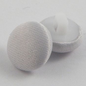 11mm Pale Silver Medium Weight Duchess Satin Fabric Shank Buttons