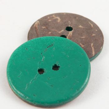 25mm Green Coconut 2 Hole Button
