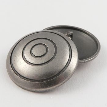 33mm Round Domed Pewter Metal Shank Button