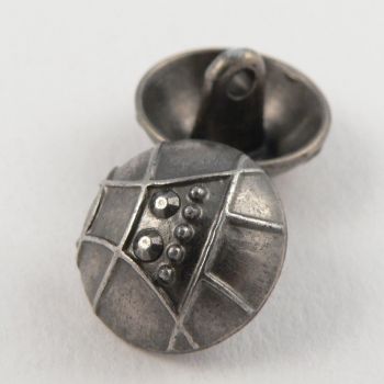 15mm Abstract Pewter Domed Metal Shank Button