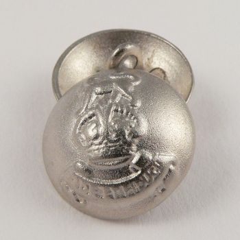 23mm Silver Metal Shank Domed Coat of Arms Button
