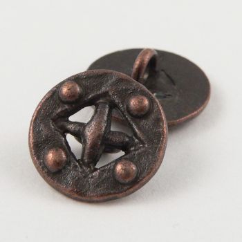18mm Old Copper Style Metal Shank Button