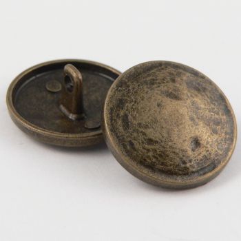 20mm Battered Brass Metal Shank Button