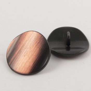 15mm Brushed Copper Metal Shank Button