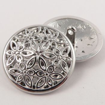 23mm Silver Metal Suit Shank Button