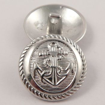 20mm Silver Anchor Metal Shank Suit Button