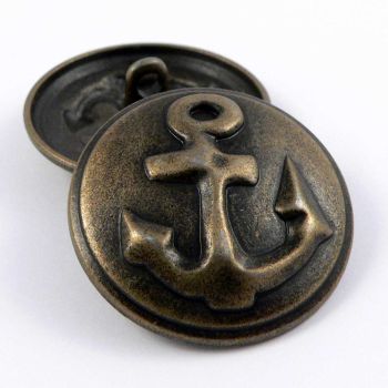20mm Brass Anchor Shank Metal Button