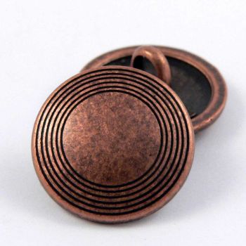 15mm Copper Metal Blazer Shank Button