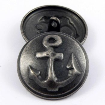 25mm Pewter Anchor Shank Metal Button
