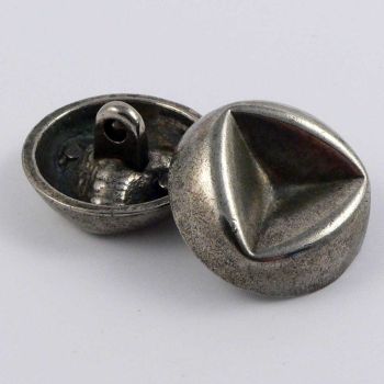 15mm Solid Pewter Triangular Metal Shank Button 