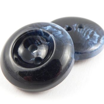 34mm Chunky Blue Coat 2 Hole Button