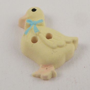 25mm Yellow Duck 2 Hole Button