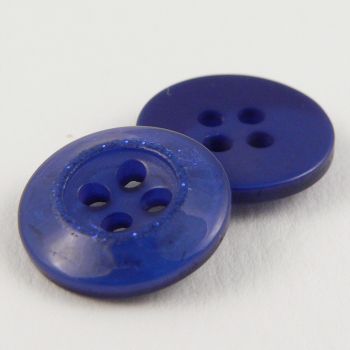 22mm Royal Blue Glitter 4 Hole Button