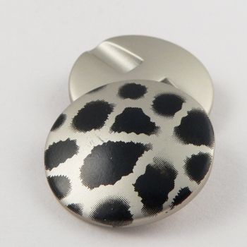 18mm Silver Animal Print Shank Sewing Button