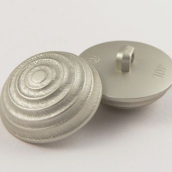 25mm Silver Pyramid Domed Shank Coat Button