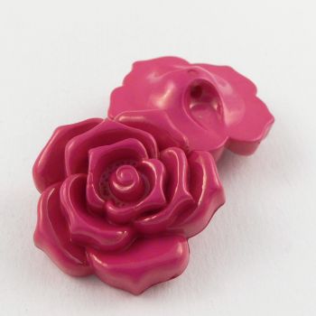 38mm Cerise Rose Shank Coat Button