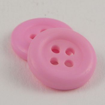 15mm Pale Pink 4 Hole Rimmed Sewing Button