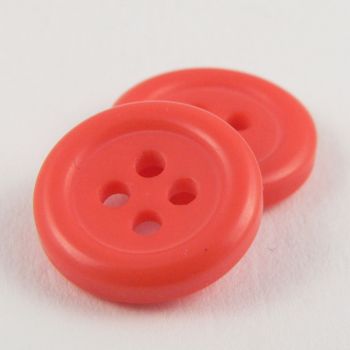 15mm 4 Hole Rimmed Cough Candy Red Sewing Button