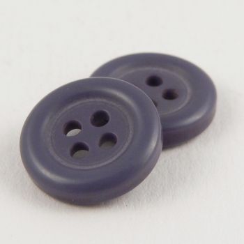 15mm Denim Blue 4 Hole Rimmed Sewing Button