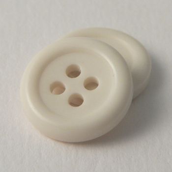 15mm Ivory 4 Hole Rimmed  Sewing Button
