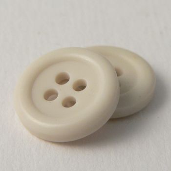 15mm Cream Hole Rimmed Sewing Button