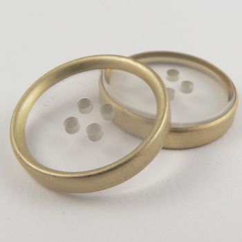 16mm 4 Hole Gold Rimmed Suit Button