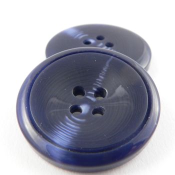 34mm Navy Swirl Contemporary 4 Hole Coat Button