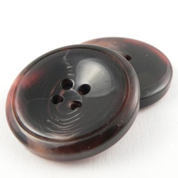 34mm Brown Swirl Contemporary 4 Hole Coat Button