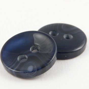20mm Navy Marble Contemporary Sewing 2 Hole Button