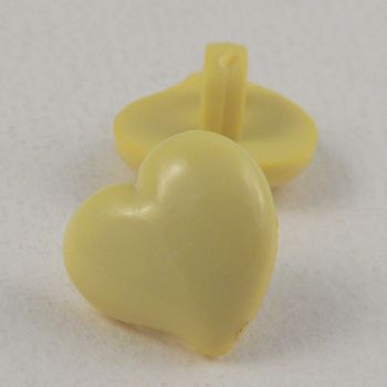 14mm Domed Yellow Heart Shank Button