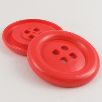 51mm Extra Large Red Chunky 4 Hole Sewing Button