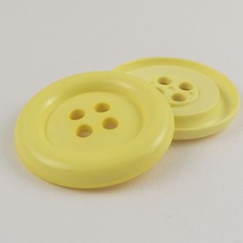 65mm Extra Large Yellow Chunky 4 Hole Sewing Button
