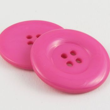 44mm Chunky Solid Cerise Pink 4 Hole Sewing Button