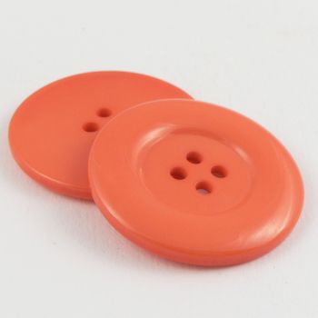 38mm Chunky Solid Orange 4 Hole Sewing Button