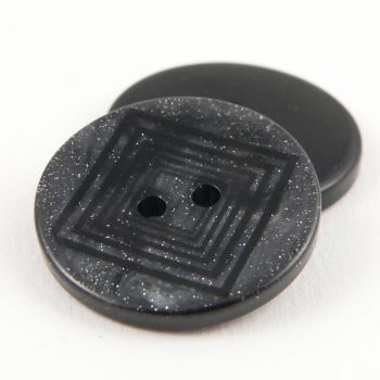 25mm Grey 2 Hole Coat Button With Contemporary Square