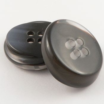 25mm Grey Pearlised Chunky Irregular Round 4 Hole Coat Button