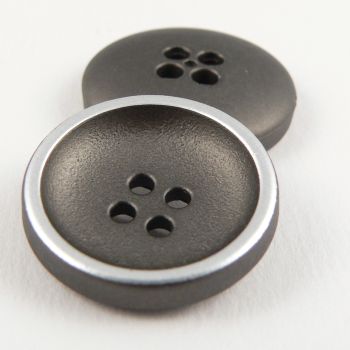 15mm Pewter Contemporary 4 Hole Suit Button