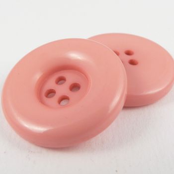 30mm Chunky Solid Pink 4 Hole Coat Button