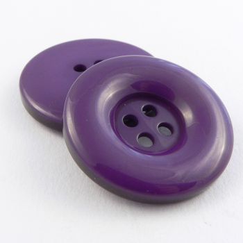 34mm Chunky Solid Purple 4 Hole Coat Button